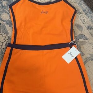 Fancy Orange Mini Skirt set with tank
